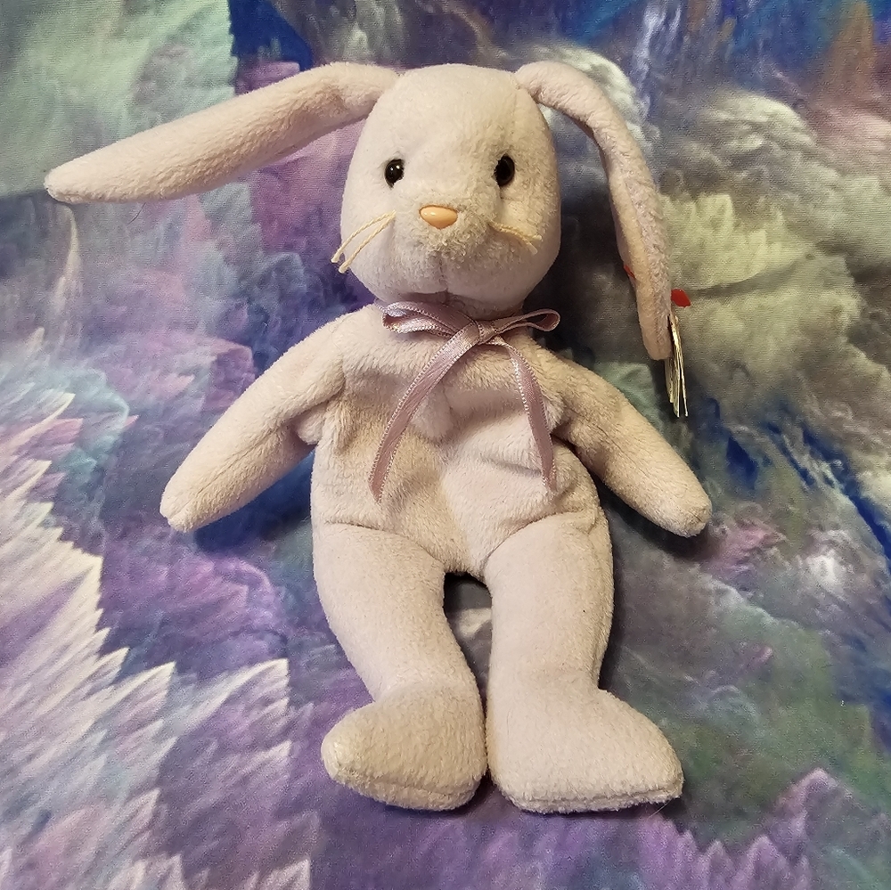TY Beanie Baby Floppity the Purple bunny